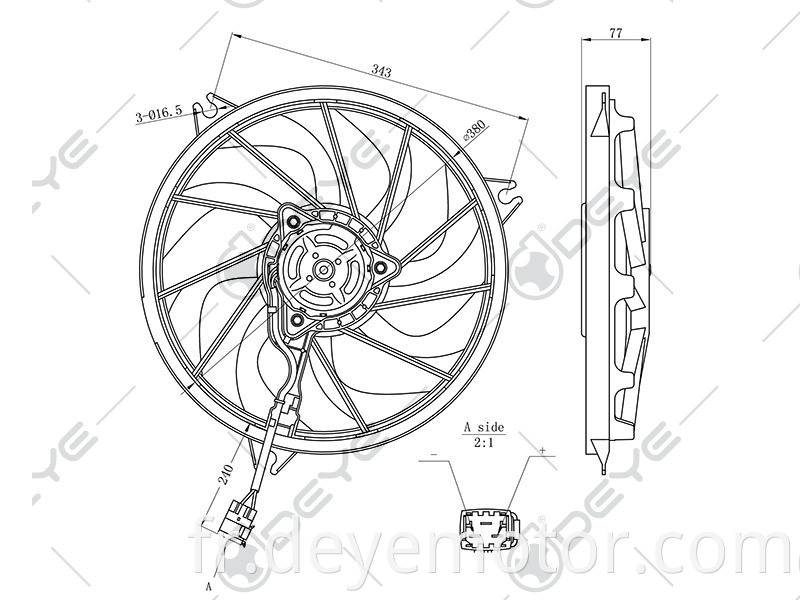 1253.C9 125480 125487 Moteur de ventilateur de radiateur denso pour Peugeot 206